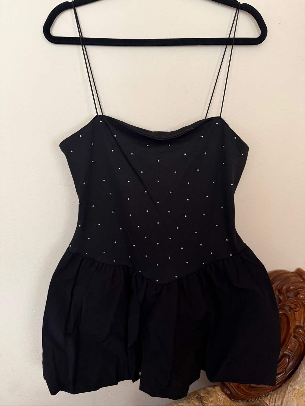 Black Rhinestone Embellished Dress
